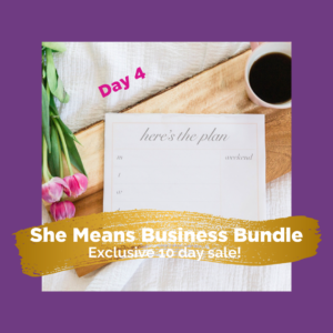 $10k in 10 Days Post from Day 4 - She Means Business Bundle. Exclusive 10 day sale!